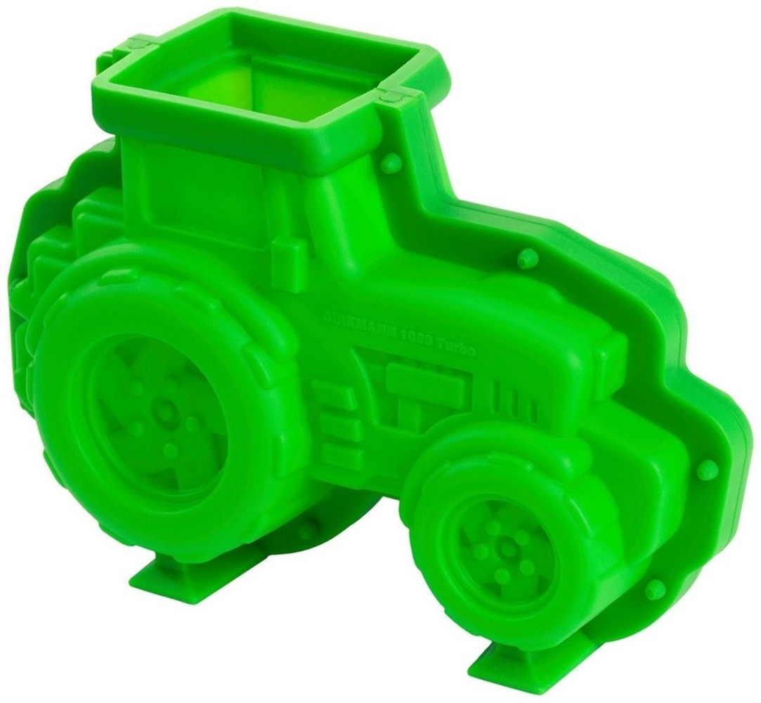 Birkmann Silikonform Motivbackform KALLE, 25x16 cm, Grün, Silikon, (1-tlg), Traktormotiv, mit Rezept Bild 1