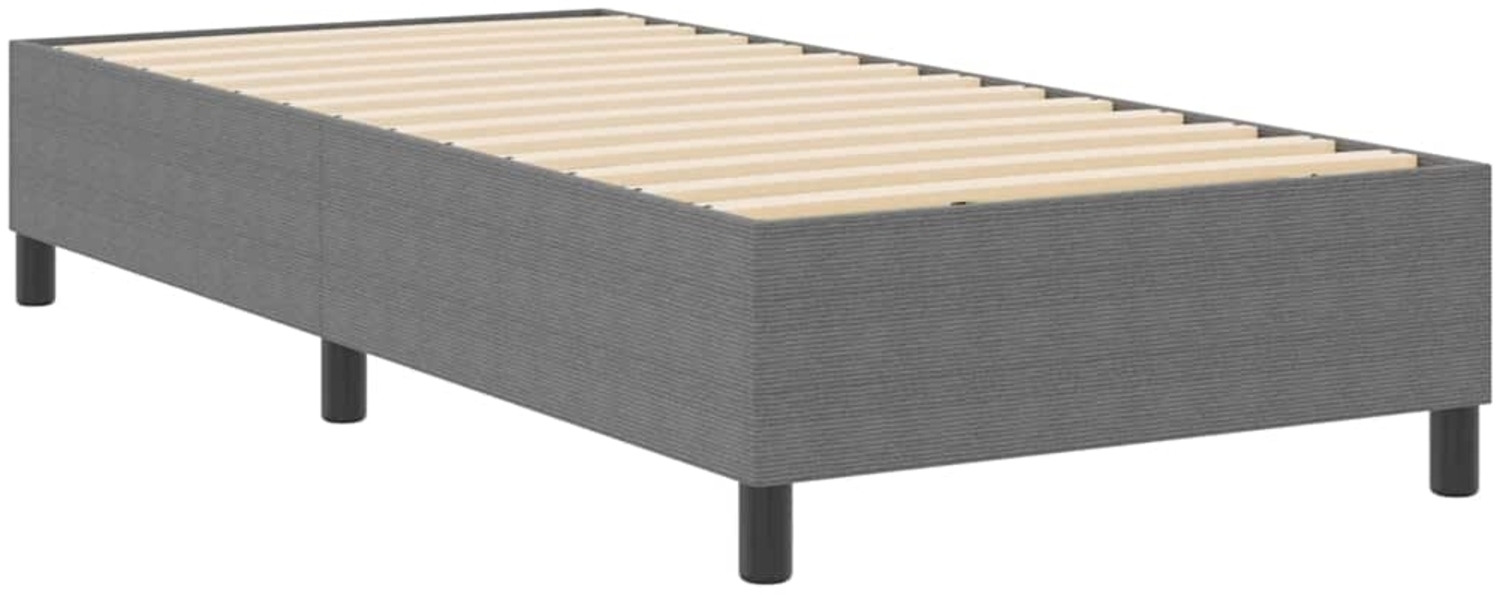 vidaXL Boxspringbett Hellgrau 90 x 190 cm Cordstoff 3337382 Bild 1