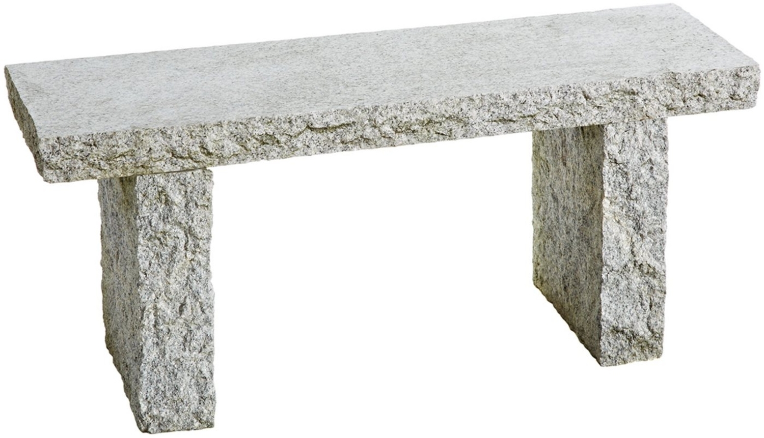 Dehner Gartenbank 2-Sitzer, 100 x 30 x 44 cm, Granit, grau, Sitzfläche und Füße aus massivem Granit Bild 1