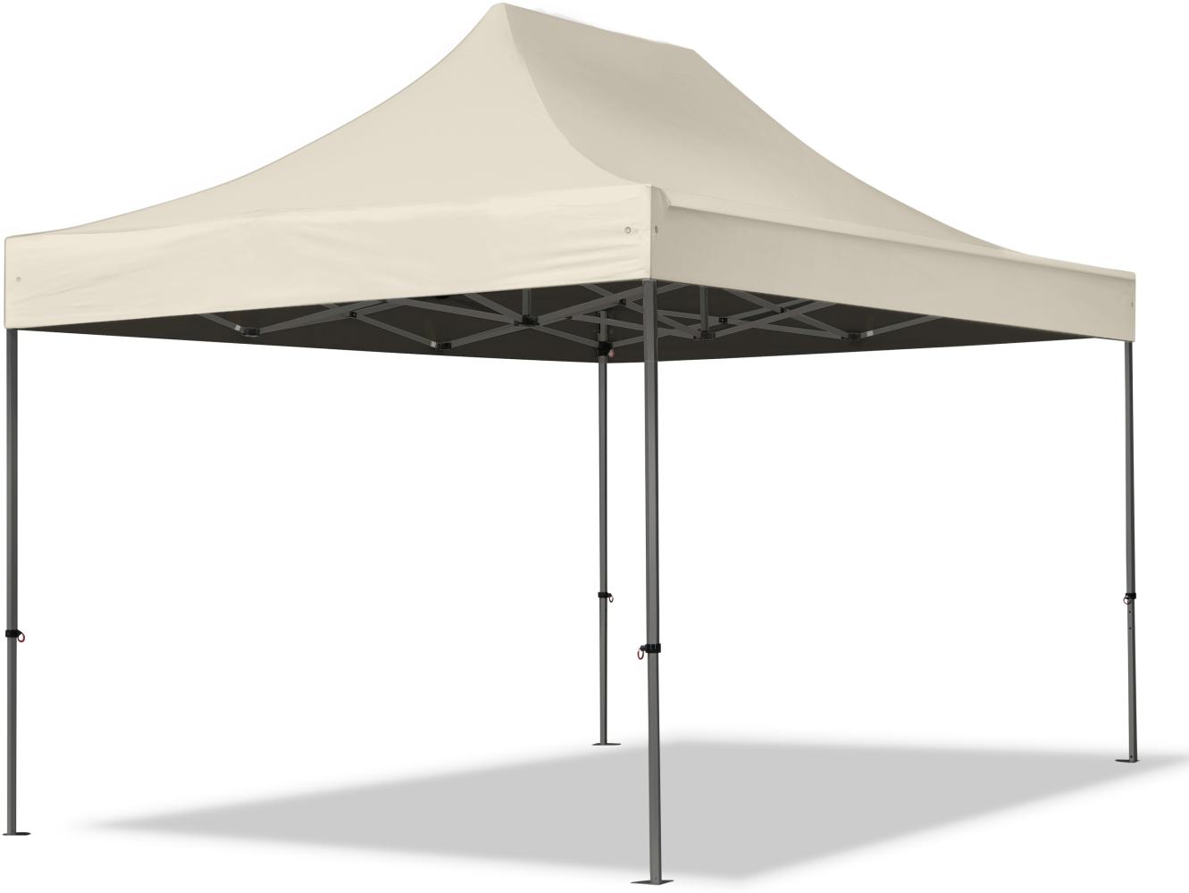 3x4,5 m Faltpavillon, PREMIUM Stahl 40mm, creme Bild 1