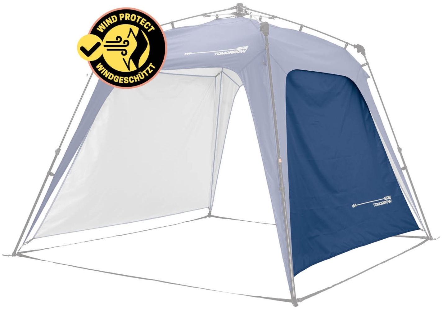 Where Tomorrow Pop Up Pavillon Gartenzelt - Seitenwand - Blau Bild 1