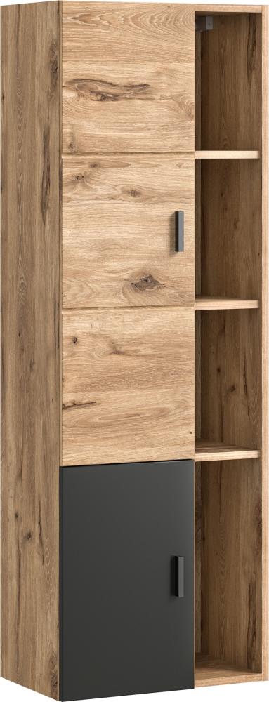 Midischrank >Grado< in nox oak - 48x144x35cm (BxHxT) Bild 1