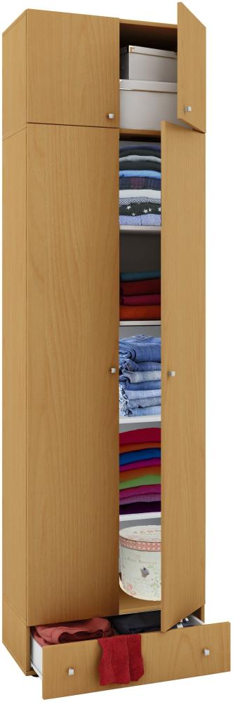 Mehrzweckschrank Kleiderschrank Hochschrank Garderobe Flur Schrank Buche Dekor Bild 1