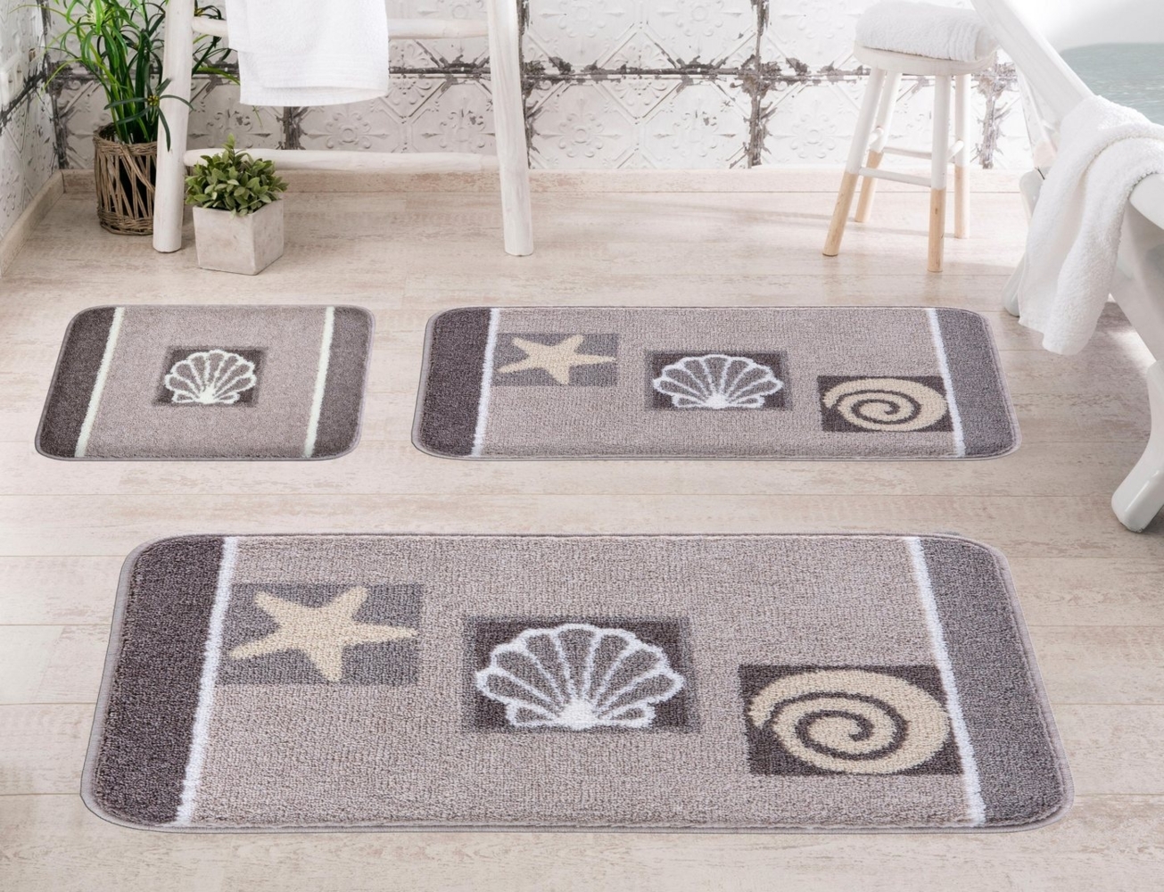 GRUND AQUATICA Badematte 60x90 cm Grau Bild 1