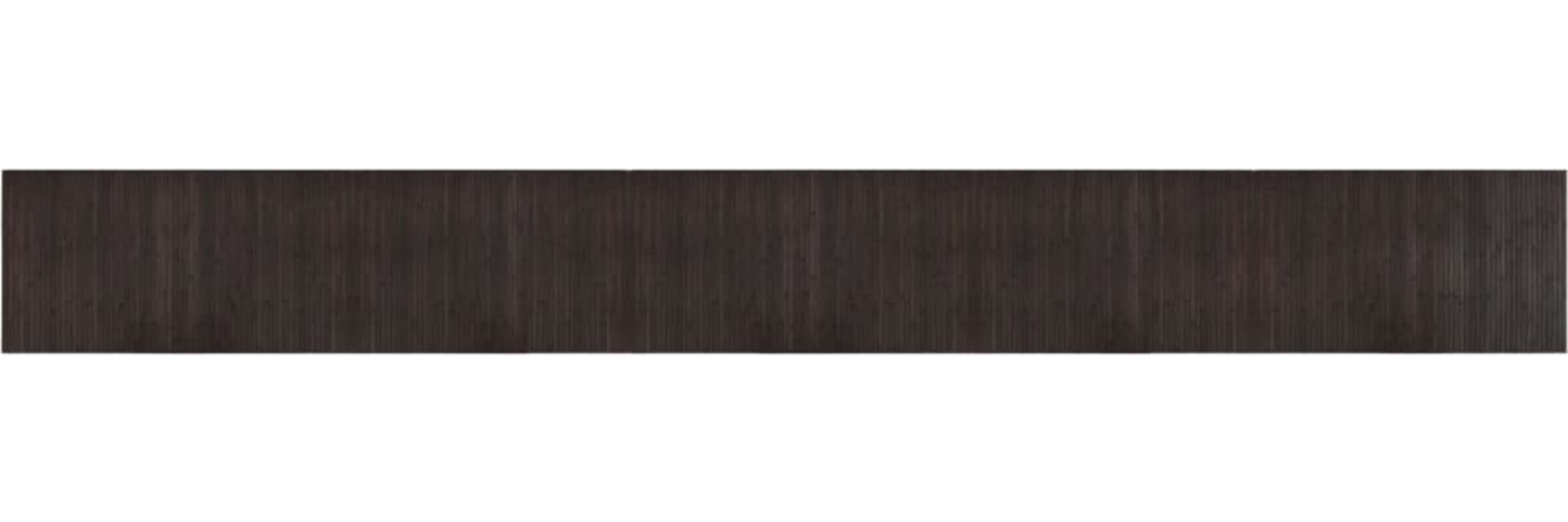 vidaXL Teppich Rechteckig Dunkelbraun 60x500 cm Bambus 376737 Bild 1