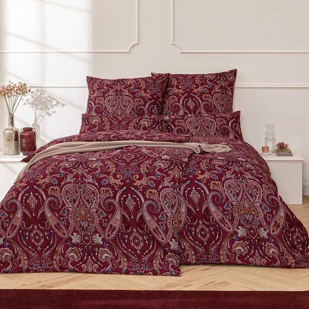 Estella Mako-Satin Bettwäsche 135x200 Eleonora rubin Paisley Orient 7922-380 Bild 1