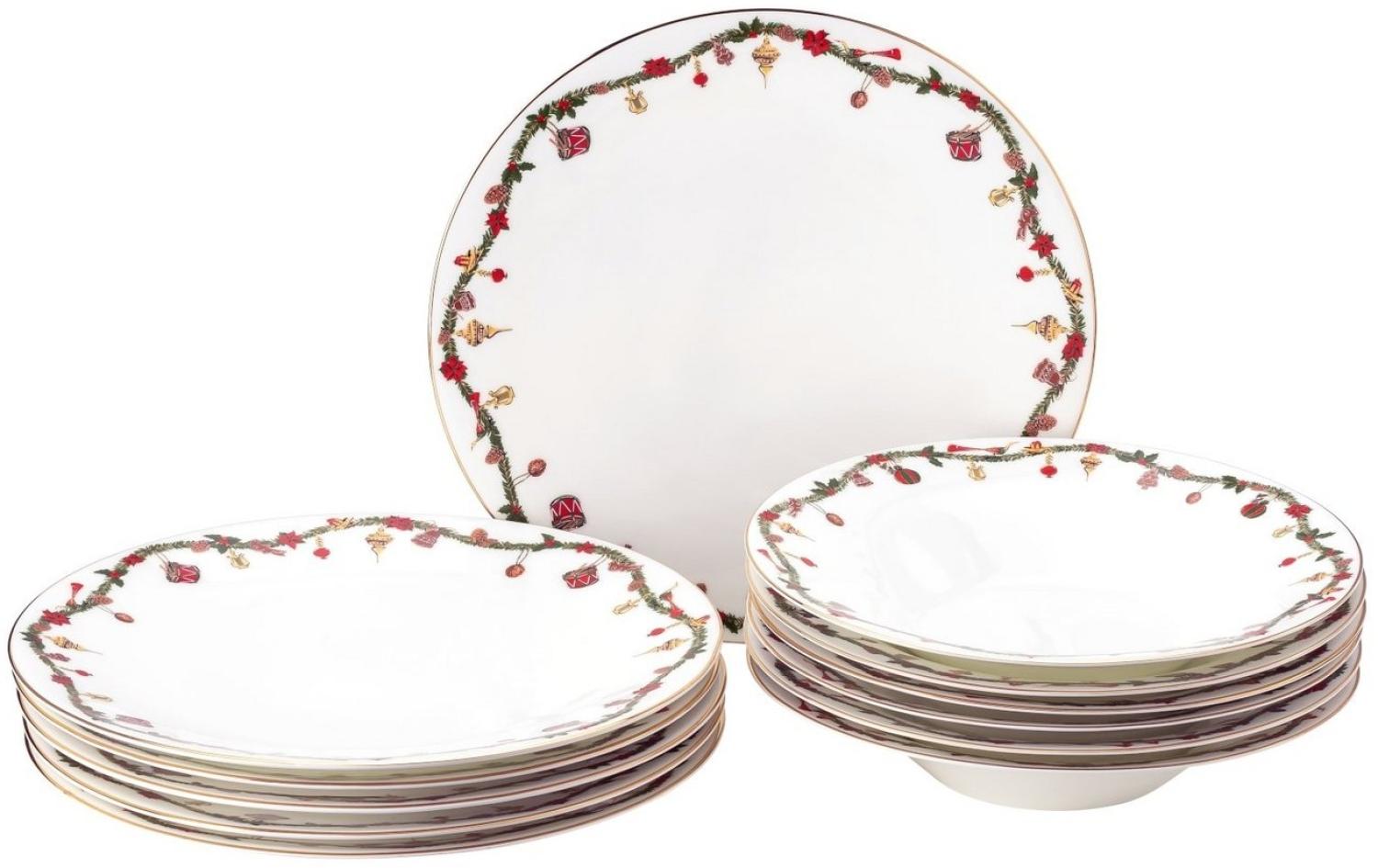 Hutschenreuther Weihnachtsteller Set 12-tlg. Nora Christmas, Bone China, Mehrfarbig, 02048-726037-29219 Bild 1