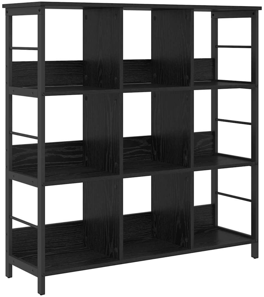 vidaXL Bücherregal Schwarz Eichen-Optik 102 x 32 x 104,5 cm 884006 Bild 1