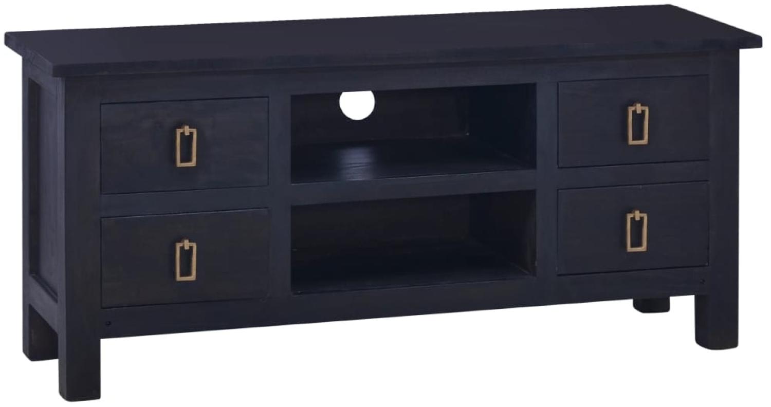 vidaXL TV-Schrank Hellschwarzer Kaffee 100x30x45cm Massivholz Mahagoni [288302] Bild 1