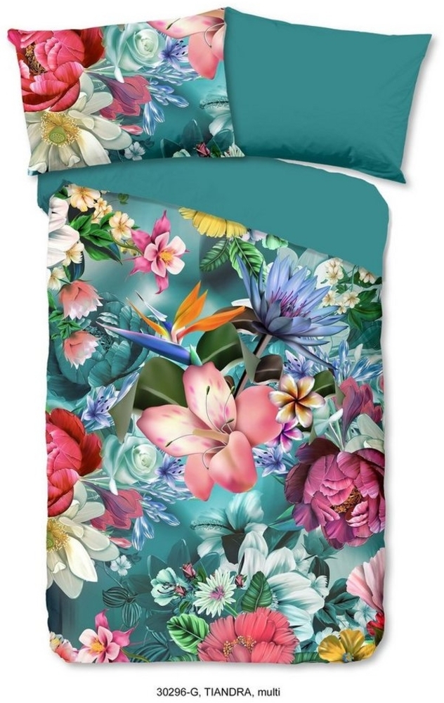 good morning Bettwäsche TIANDRA Bettwäsche-Set Bettbezug & Kissenbezüge, Renforcé, 3 teilig, Blumen Bild 1