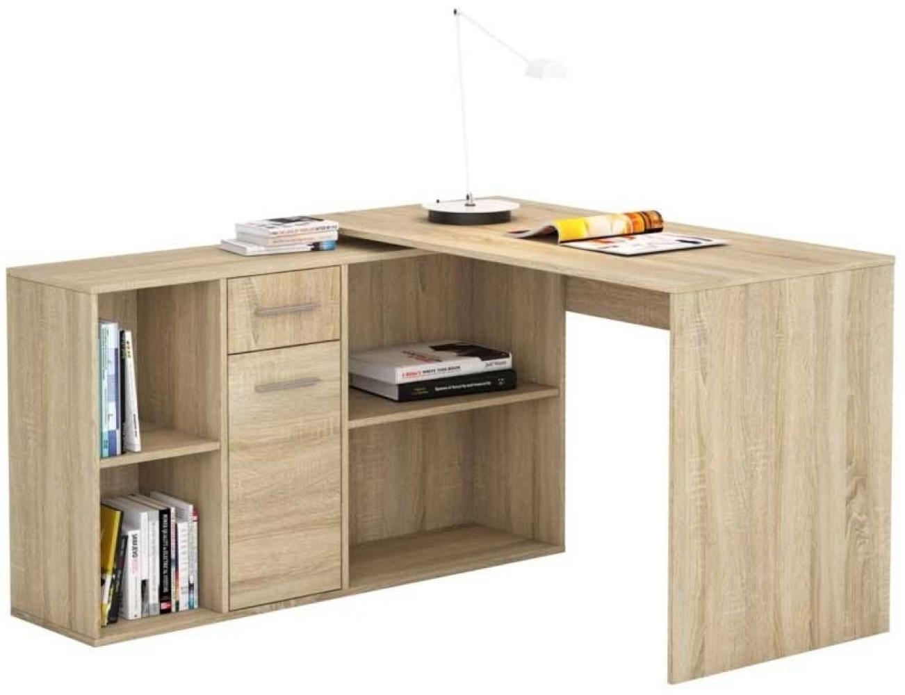 Eckschreibtisch Schreibtisch Diego 120x122x75cm Sonoma Eiche Bild 1