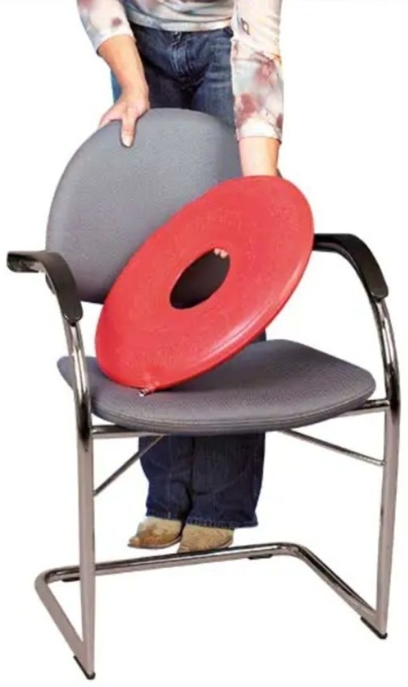 DocMed Sitzkissen Gummisitzring: Komfort für postoperative Ruhe und bequemes Sitzen, Aufblasbar Hohlraumlagerung Toilettenstuhlsitzkissen Bild 1