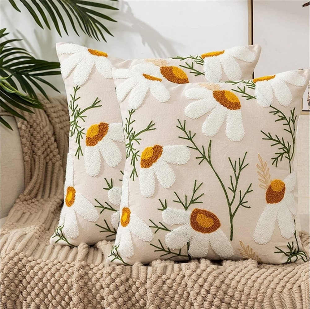 BYSURE Kissenbezüge, Abstrakte Geometrie Boho floral Sofa Kissenbezüge Bild 1