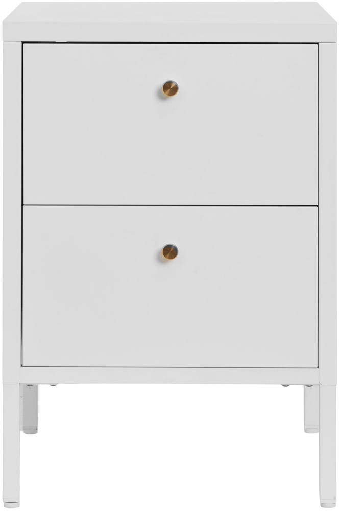 Kommode, 2 Schubladen, Stahl, weiß, 40 x 40 x 59,5 cm Bild 1