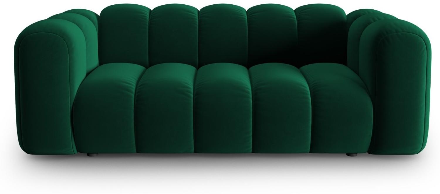 Micadoni Sofa Lupine 2-Sitzer Samtstoff Flaschengrün Bild 1