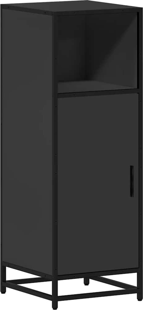 vidaXL Badschrank Schwarz 35x37,5x100 cm Holzwerkstoff 849239 Bild 1