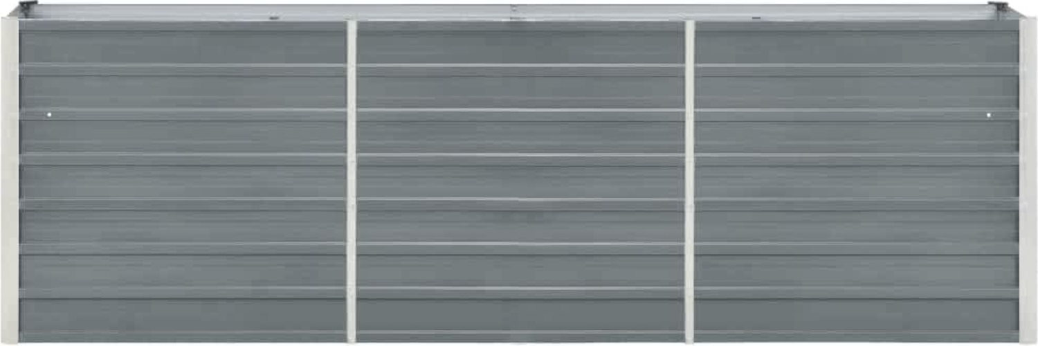 vidaXL Hochbeet Verzinkter Stahl 240x40x77 cm Grau 47040 Bild 1