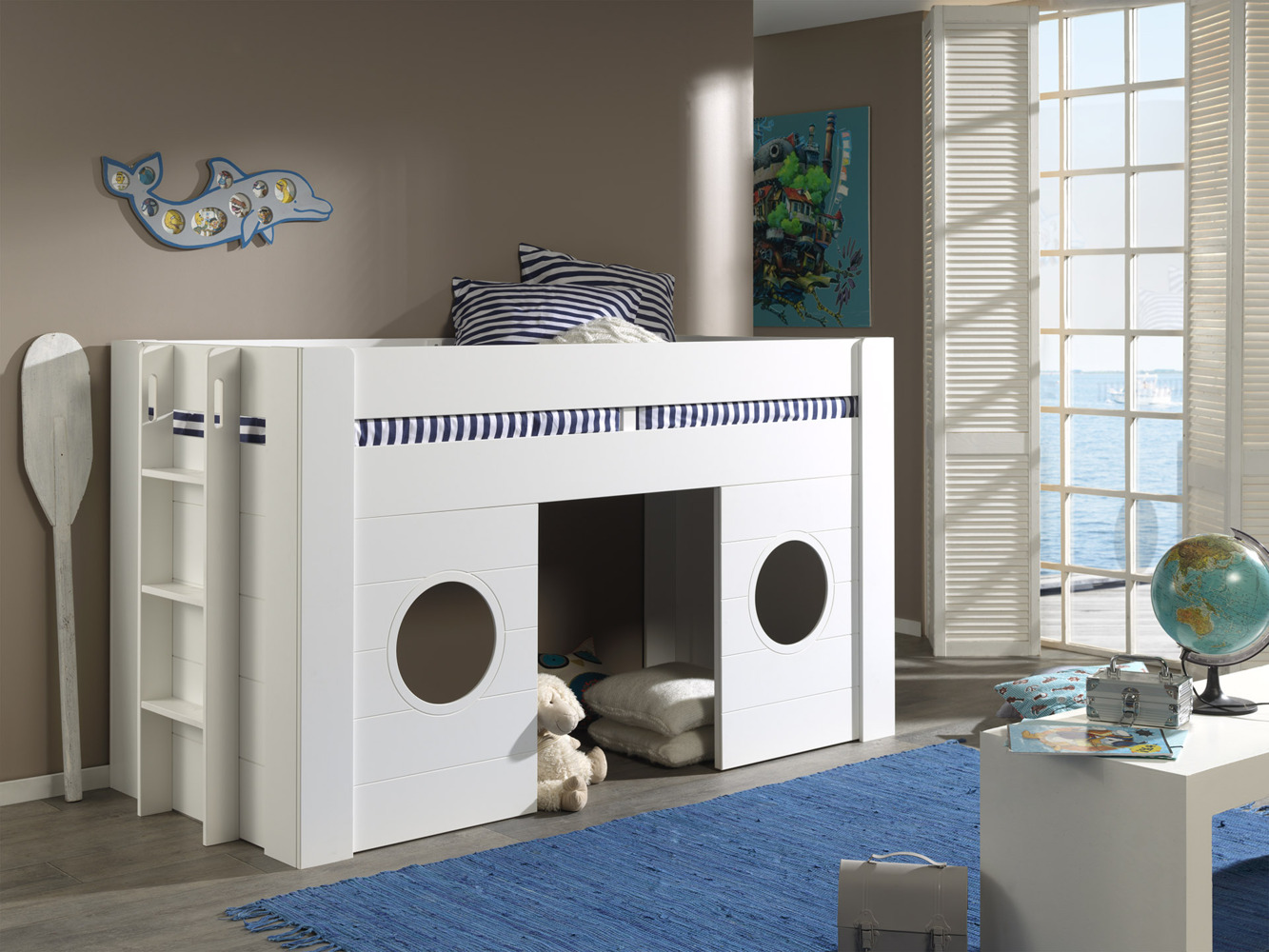 Vipack 'Freya' Halbhochbett 90x200 cm weiß Bild 1