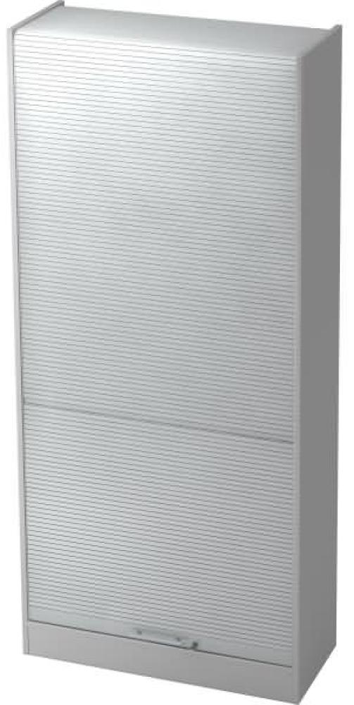 Rollladenschrank 90cm, 5OH RE Grau / Silber Bild 1