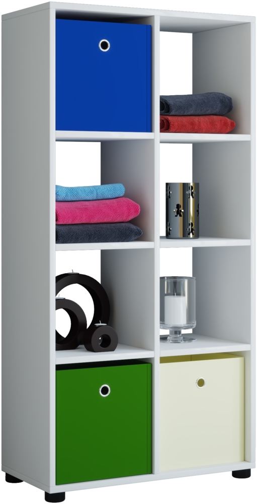 VCM Badmöbel Midischrank Benos 911514 Weiß H. 123 x B. 60 x T. 30 cm Bild 1