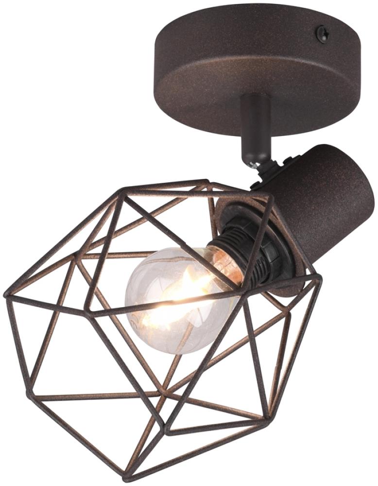 Industrial Wandstrahler NARDA Gitterschirm Rost-Optik, Breite 12cm Bild 1