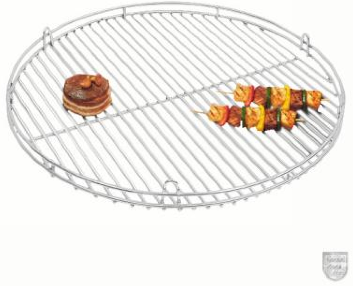 Schneider Grillrost aus Edelstahl Ø 70 cm mit Reling und Aufhängeösen Bild 1