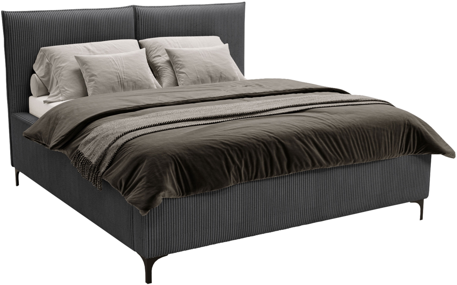 Polsterbett Leon Cord (Farbe: Poso 34, Größe: 160x200 cm) Bild 1