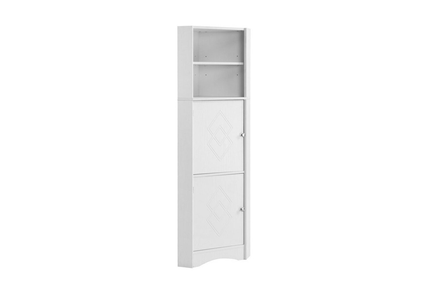 OKWISH Hochschrank Eckschrank mit zwei Ablagefächern (offenes Fach mit verstellbarem Einlegeboden, 36.5 x 36.5 x 155 cm) Bild 1