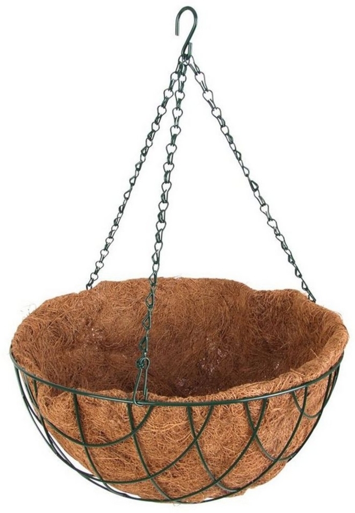 Blumenampel 30cm mit Kokosfaser Pflanzeinlage Hängeampel Hängeschale Pflanztopf Bild 1