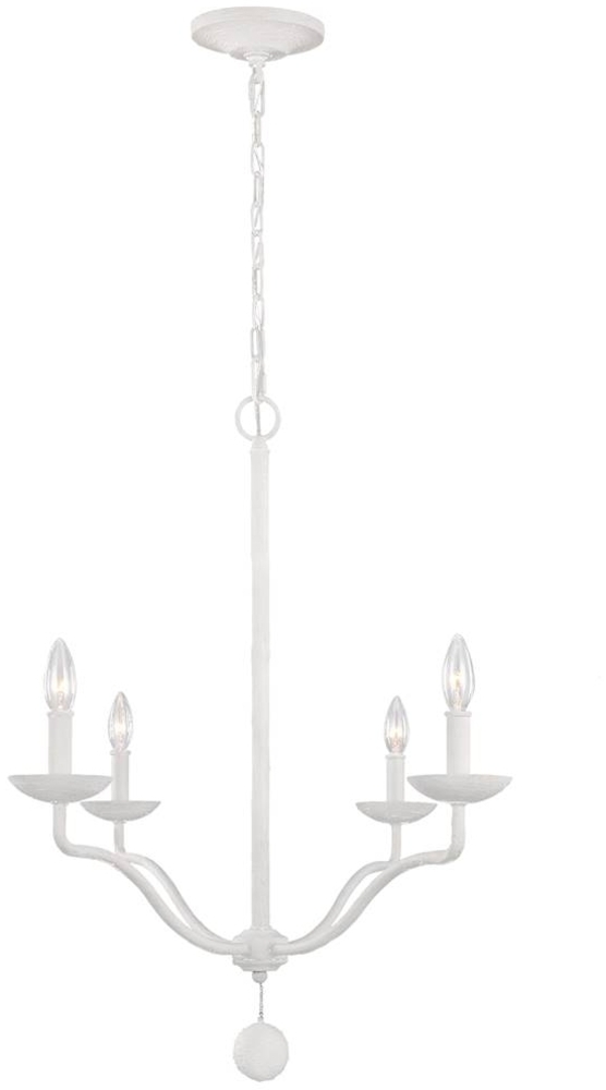 Feiss FE-ANNIE4-PSW Kronleuchter Annie E14 40W Stahl; Gips weiß B:61cm Ø61cm dimmbar höhenverstellbar Bild 1