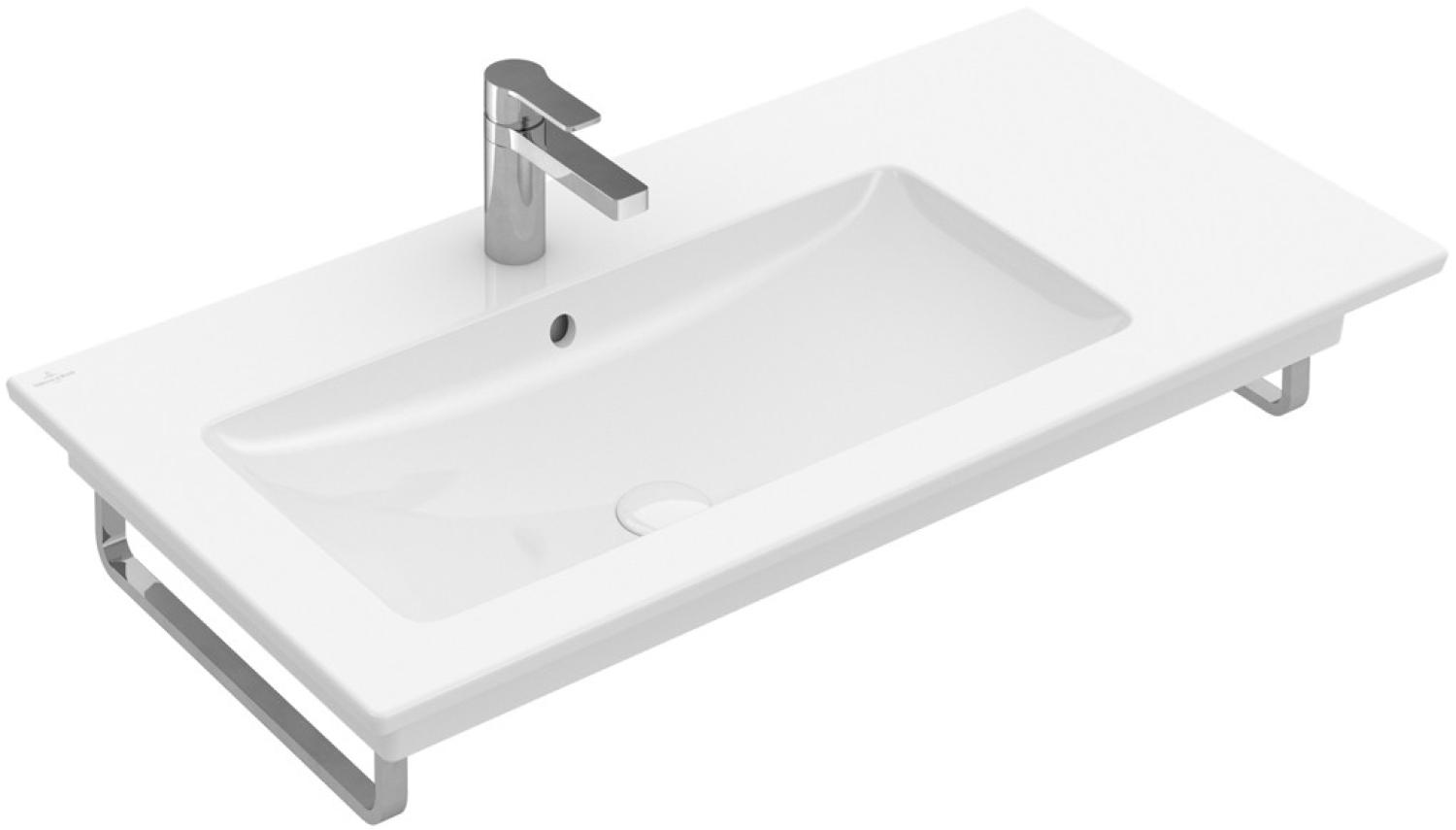 VILLEROY & BOCH VENTICELLO Waschbecken Keramik 100 cm breit, Weiß, Becken links, mit Überlauf Bild 1