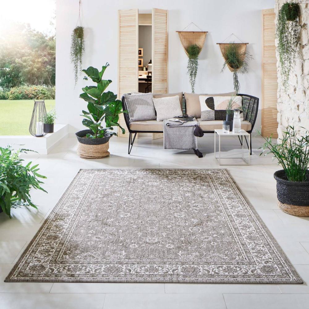 In- und Outdoorteppich Öland - Oriental, Farbe: Braun Beige, Größe: 80x150 cm Bild 1