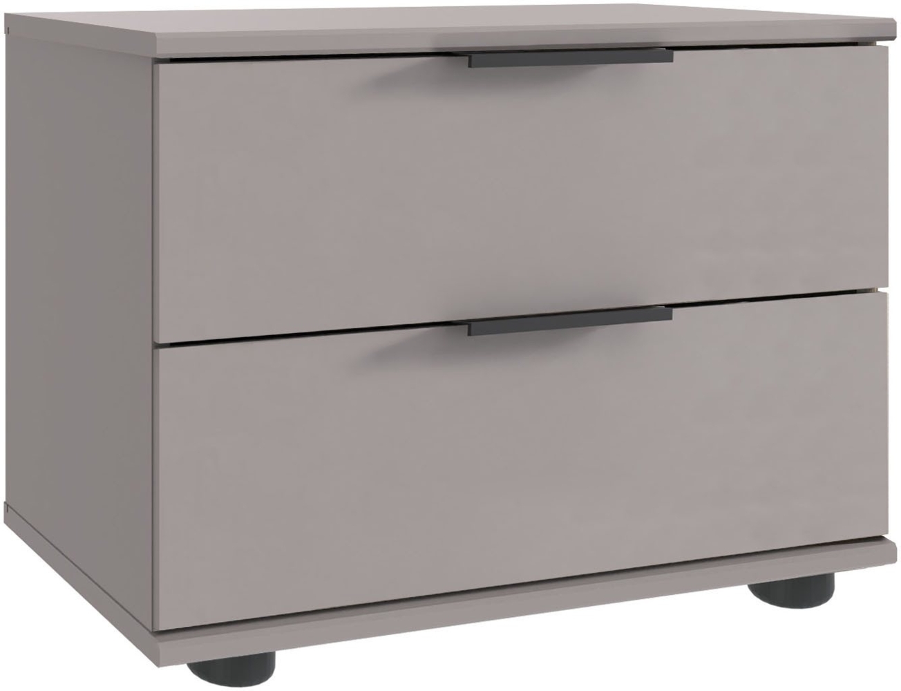 Wimex Nachtkommode Tilburg, einzeln oder im 2er Set, Made in Germany, Nachtschrank mit 2 Schubladen, schwarze Metallgriffe Bild 1
