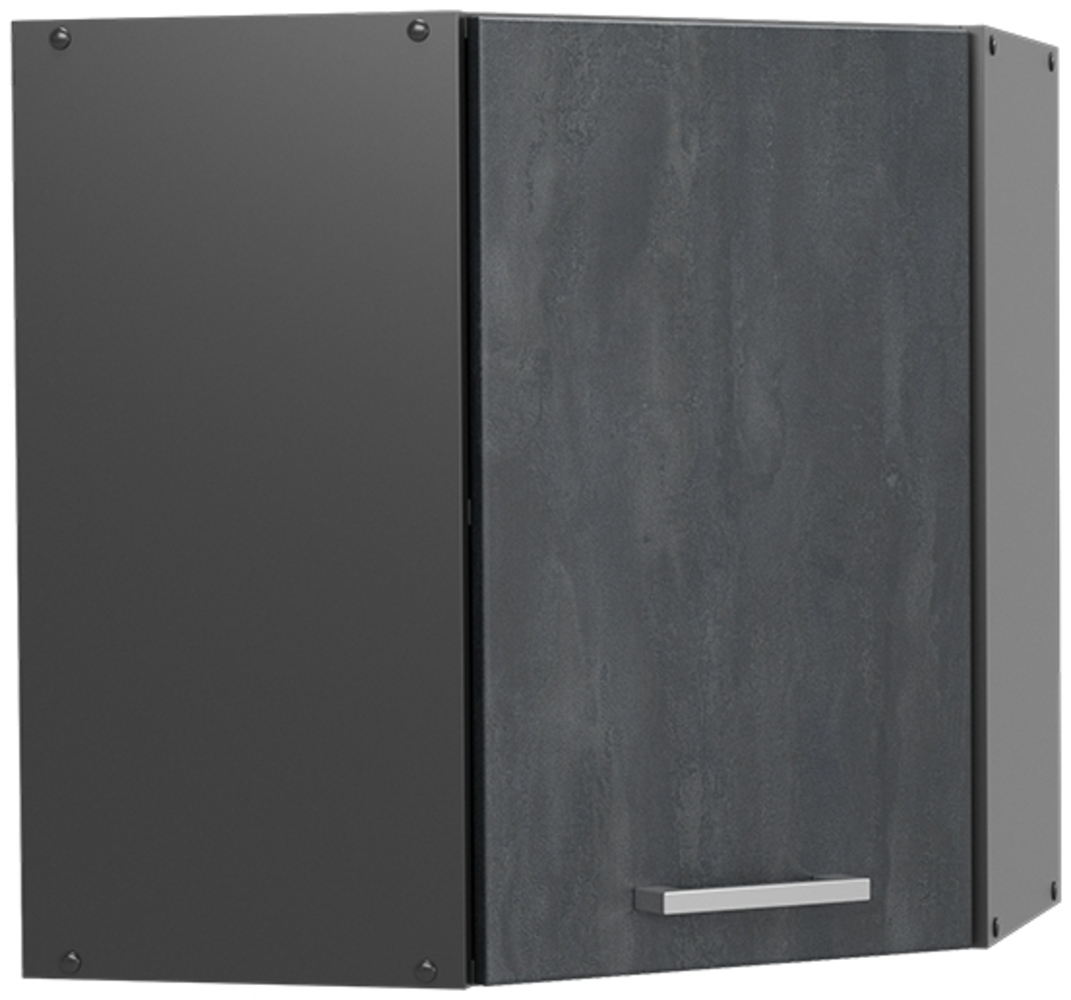 Eckhängeschrank R-Line Schwarz Beton 57 cm Vicco Bild 1