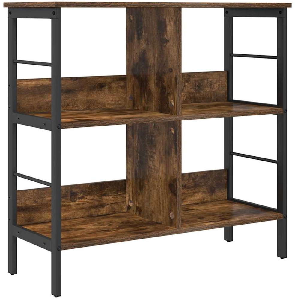 vidaXL Bücherregal Geräucherte Eiche 82 x 32 x 79 cm Holzwerkstoff 883996 Bild 1