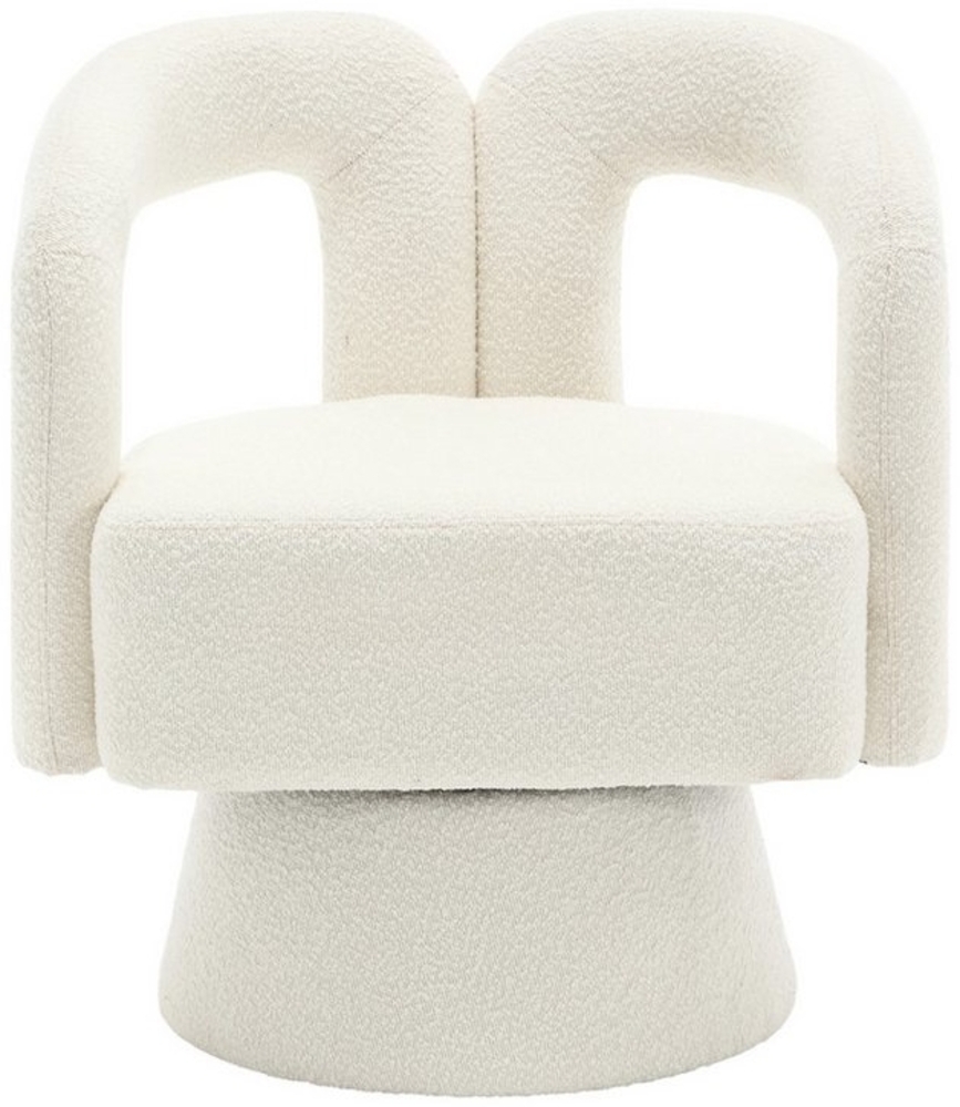 MODFU Drehstuhl 360-Grad-Schwenk-Cuddle-Fass-Akzentstühle (runde Sessel mit breiter Polsterung, flauschigem Stoffstuhl, 1 St), für Wohnzimmer, Schlafzimmer, Büro, Wartezimmer. Bild 1