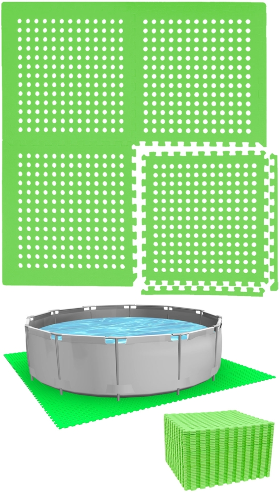 1cm Poolunterlage für 305cm Pool 36 Poolmatten Grün Bild 1