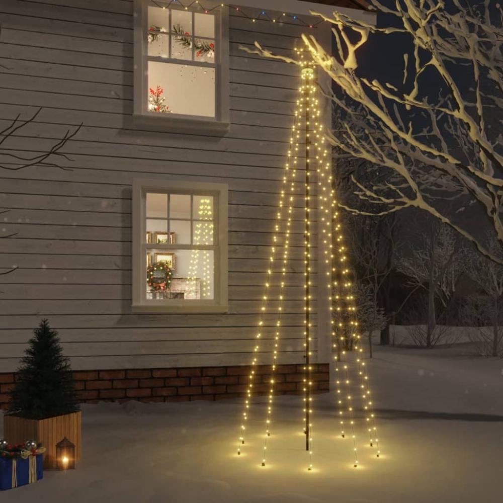 vidaXL LED-Weihnachtsbaum mit Erdnägeln Warmweiß 310 LEDs 300 cm 343554 Bild 1