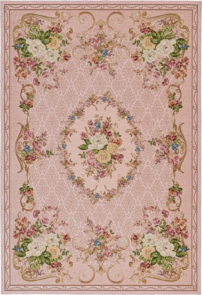 THEKO Teppich Flomi Floral, rechteckig, Höhe: 3 mm, gewebt, Blumen Design, ideal im Wohnzimmer & Schlafzimmer Bild 1