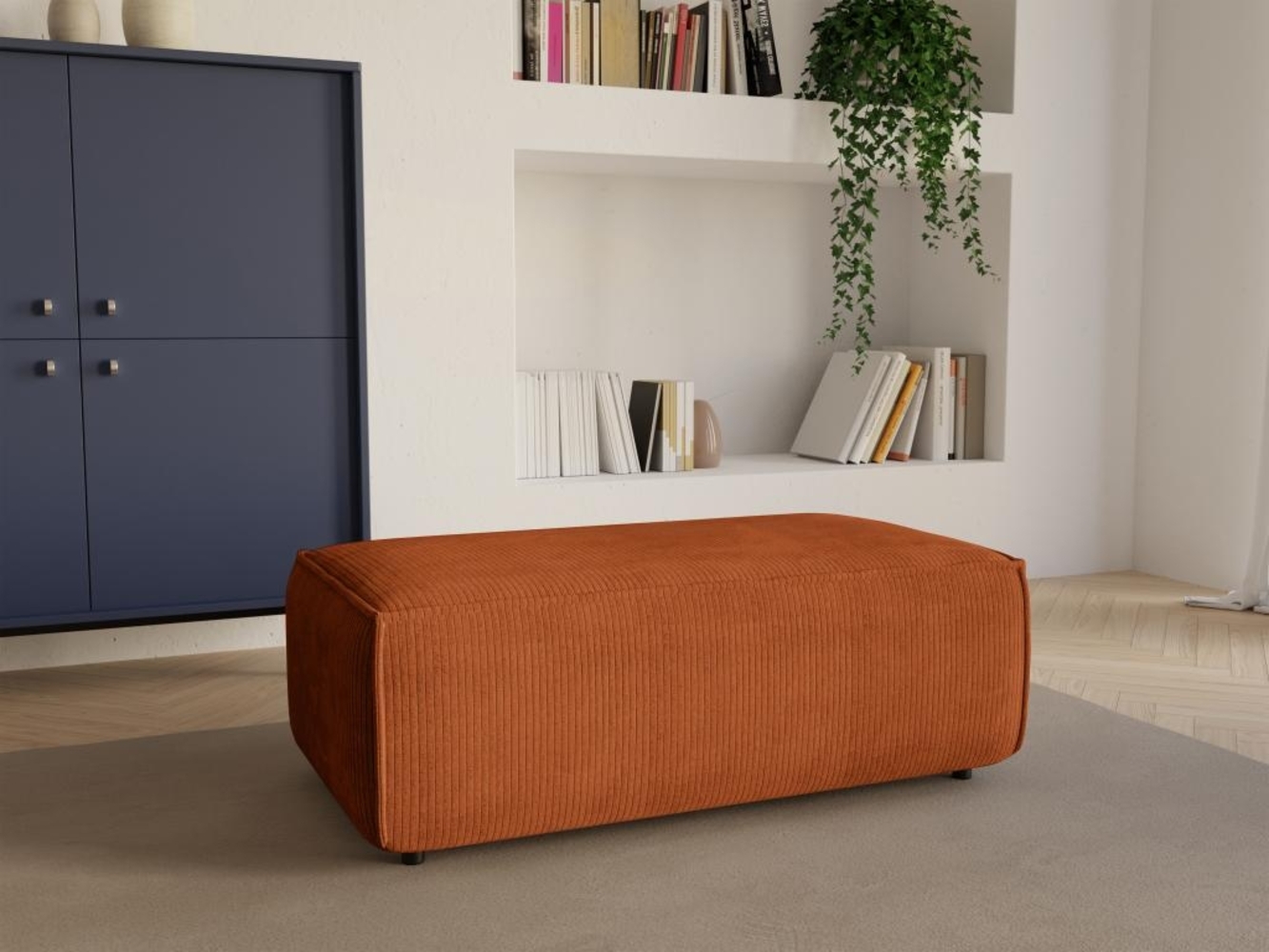 Vente-unique - Hocker - Cord - Terracotta - AMELIA Bild 1