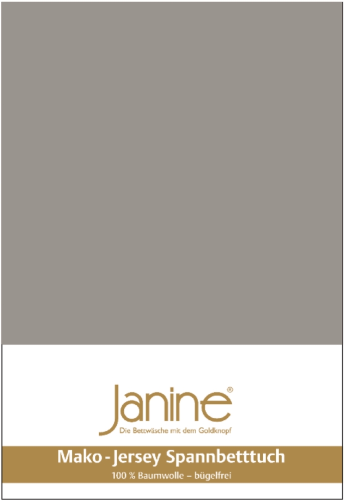 Janine Mako Jersey Spannbetttuch Bettlaken 90 x 190 cm - 100 x 200 cm OVP 5007 77 vulkan Bild 1