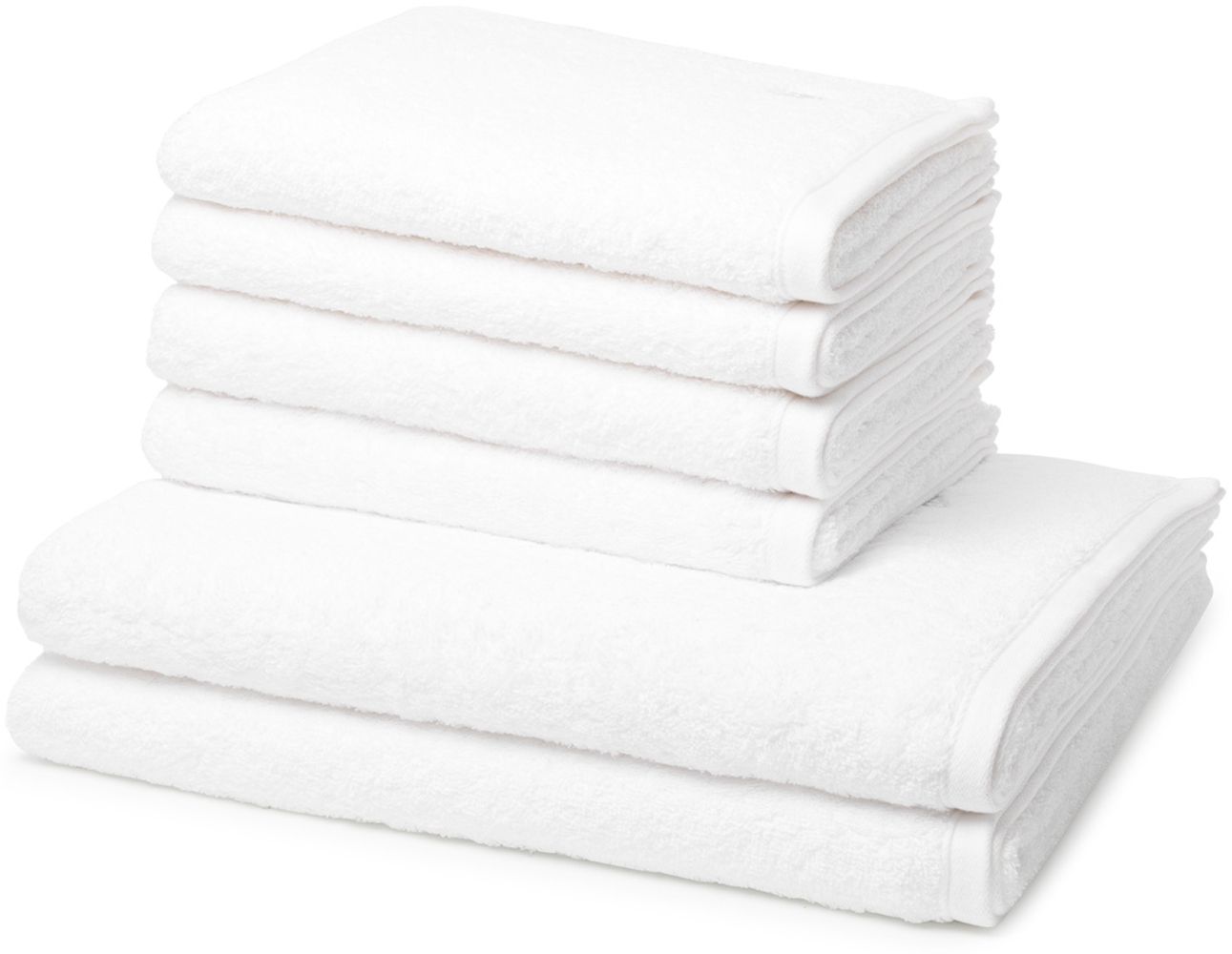 Ross Vita 6 tlg. Frottier-Set - 4 X Handtuch (50 X 100cm), 2 X Duschtuch (70 X 140cm) - 520 g/m2 - Weiß Bild 1