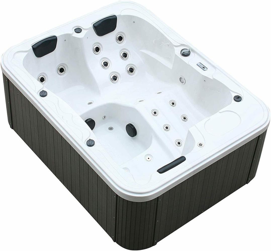 XXL Luxus-SPA LED-Whirlpool-Set, 210 x 160 cm, mit Farblicht, Outdoor-Indoor-Pool, für 3 Personen Bild 1