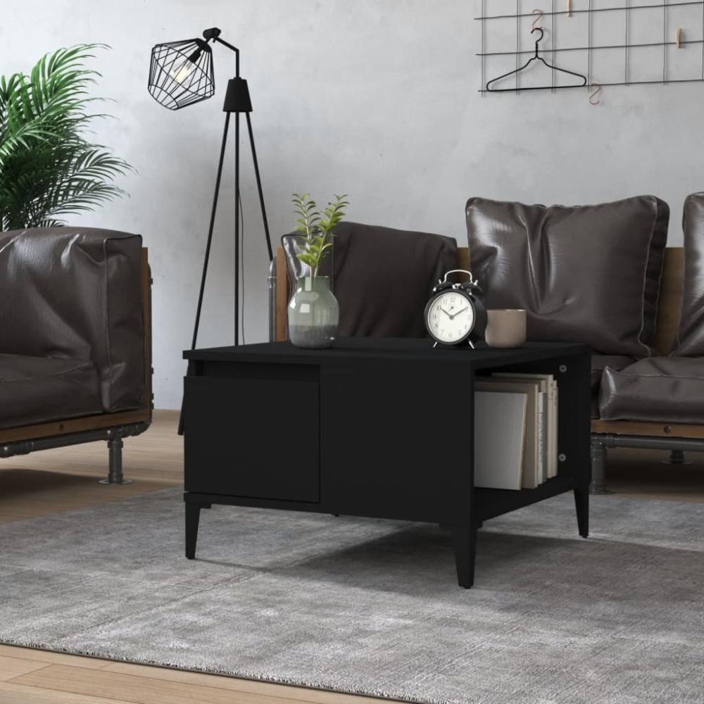 vidaXL Couchtisch Schwarz 55x55x36,5 cm Holzwerkstoff 821085 Bild 1