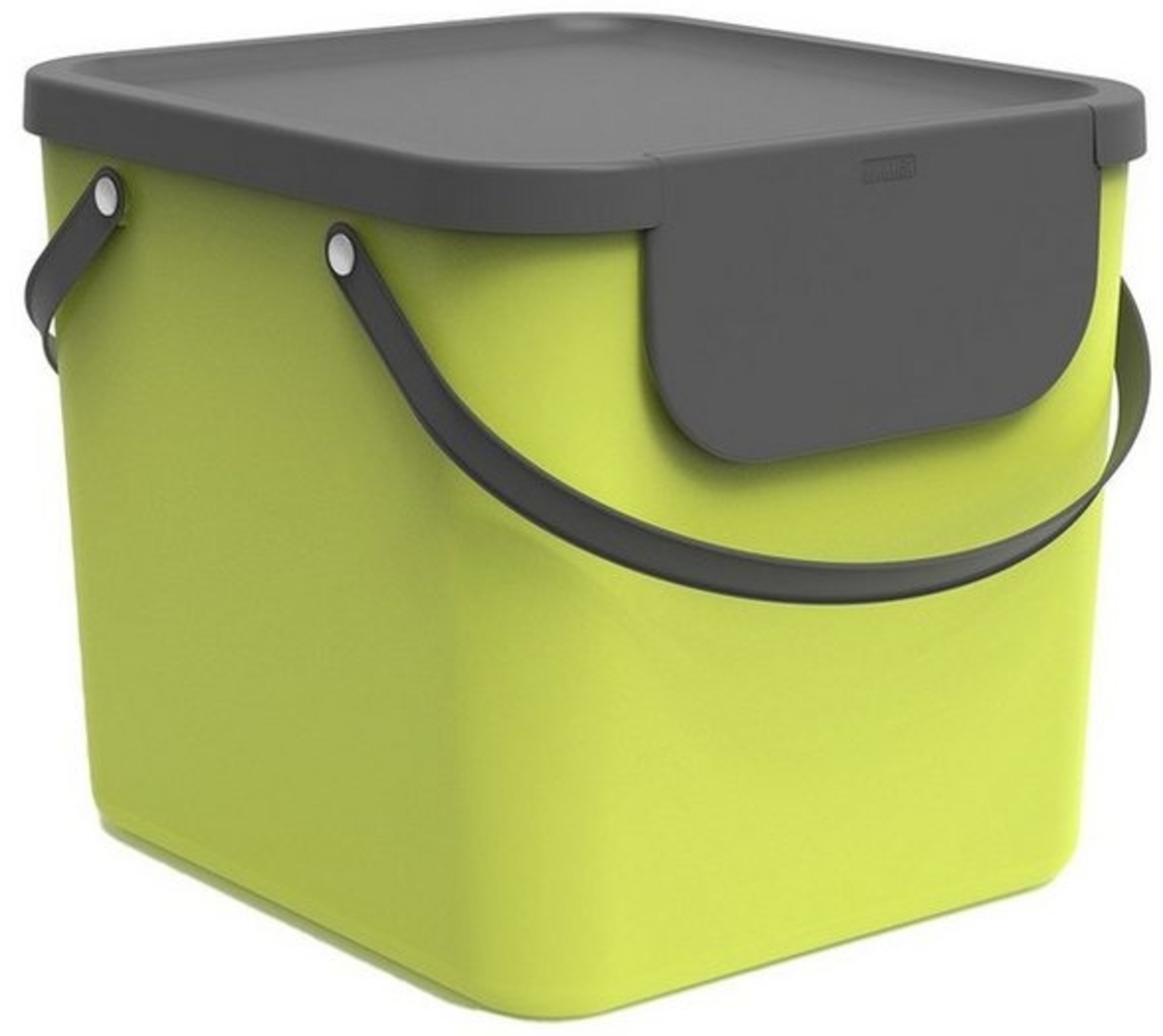 Rotho Mülltrennungssystem Albula 40 L limegrün Recyclingbehälter Bild 1