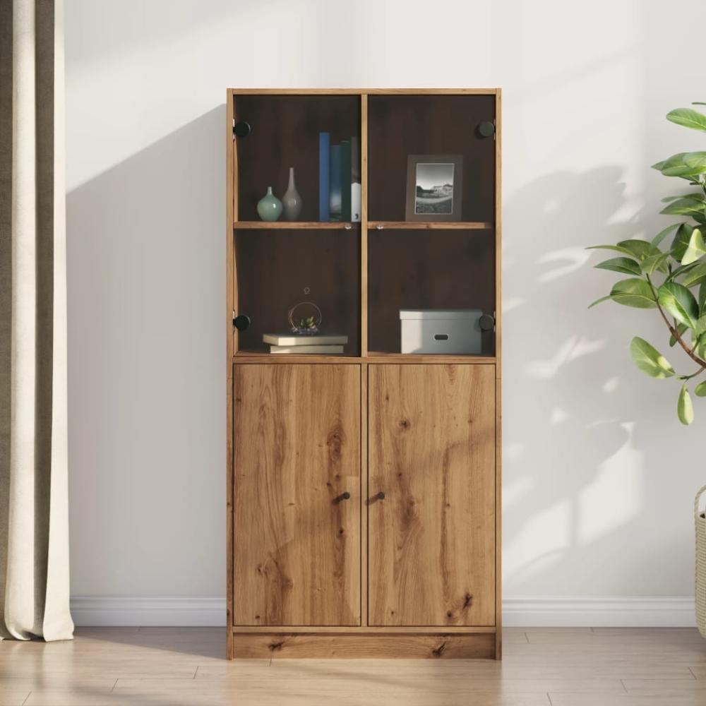 vidaXL Highboard mit Türen Artisan-Eiche 68x37x142 cm Holzwerkstoff 3318723 Bild 1