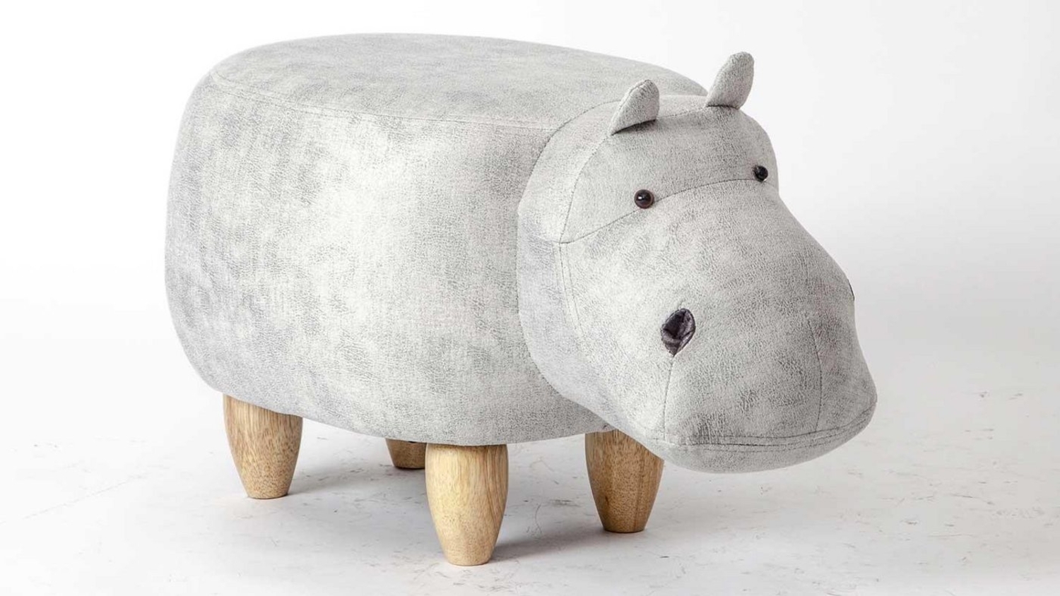 Kinderhocker Nildpferd/Hippo weiß Bild 1