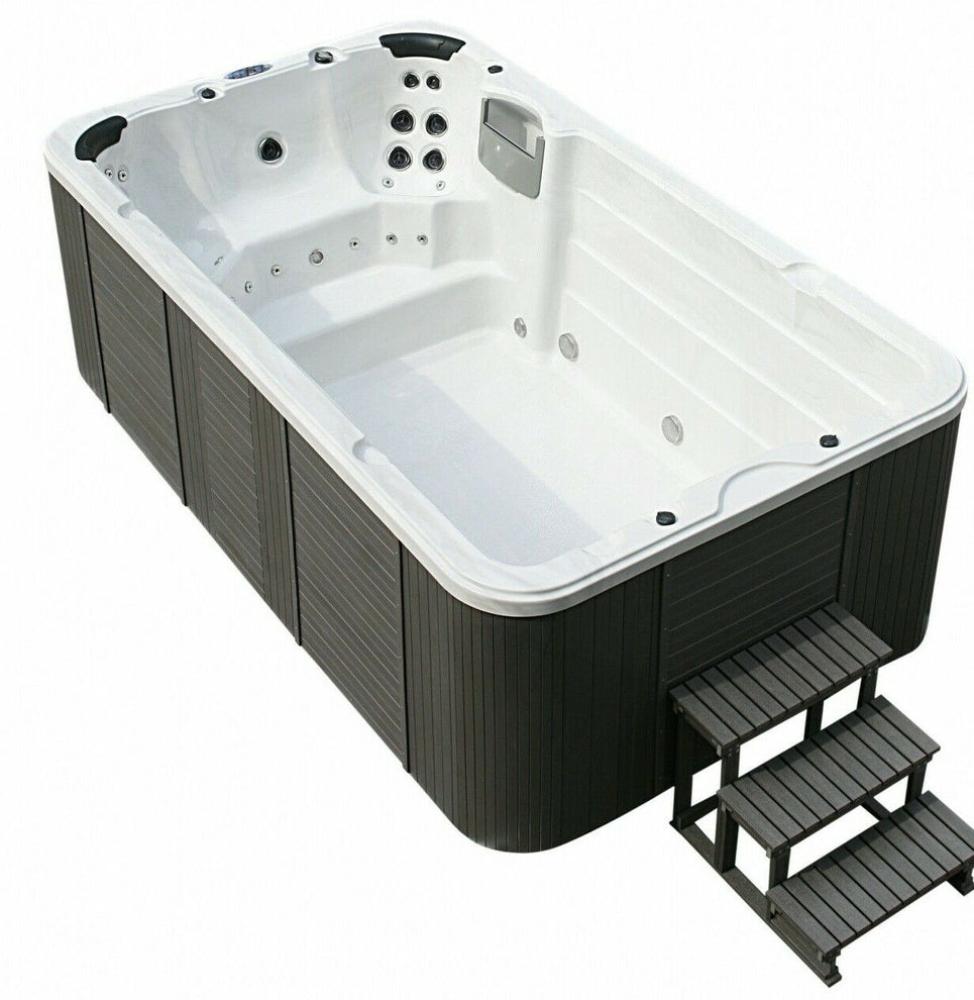 XXXL Luxus Led Swim Spa Whirlpool Gegenstromanlage, Outdoor-Schwimmbad, 131 x 400 x 230 cm Bild 1