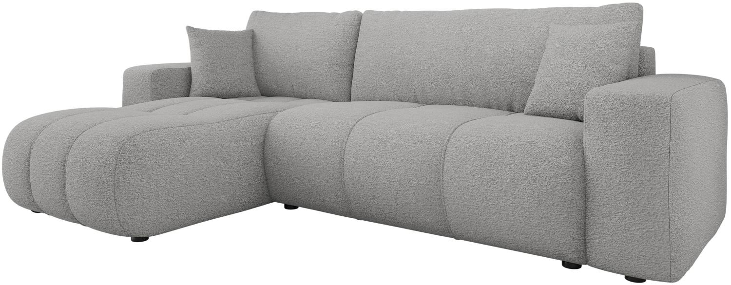 Mirjan24 'Furyn' Ecksofa mit Bettkasten und Schlaffunktion, L-Form, grau, 244 x 145 x 82 cm Bild 1