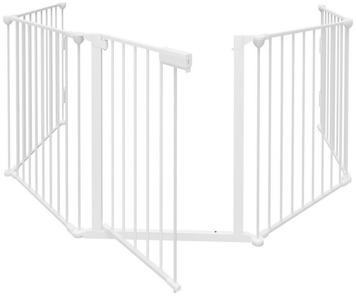 Clanmacy Kamingitter Kaminschutzgitter Absperrgitter Treppe Türschutzgitter 5x Schwarz/Weiß Bild 1